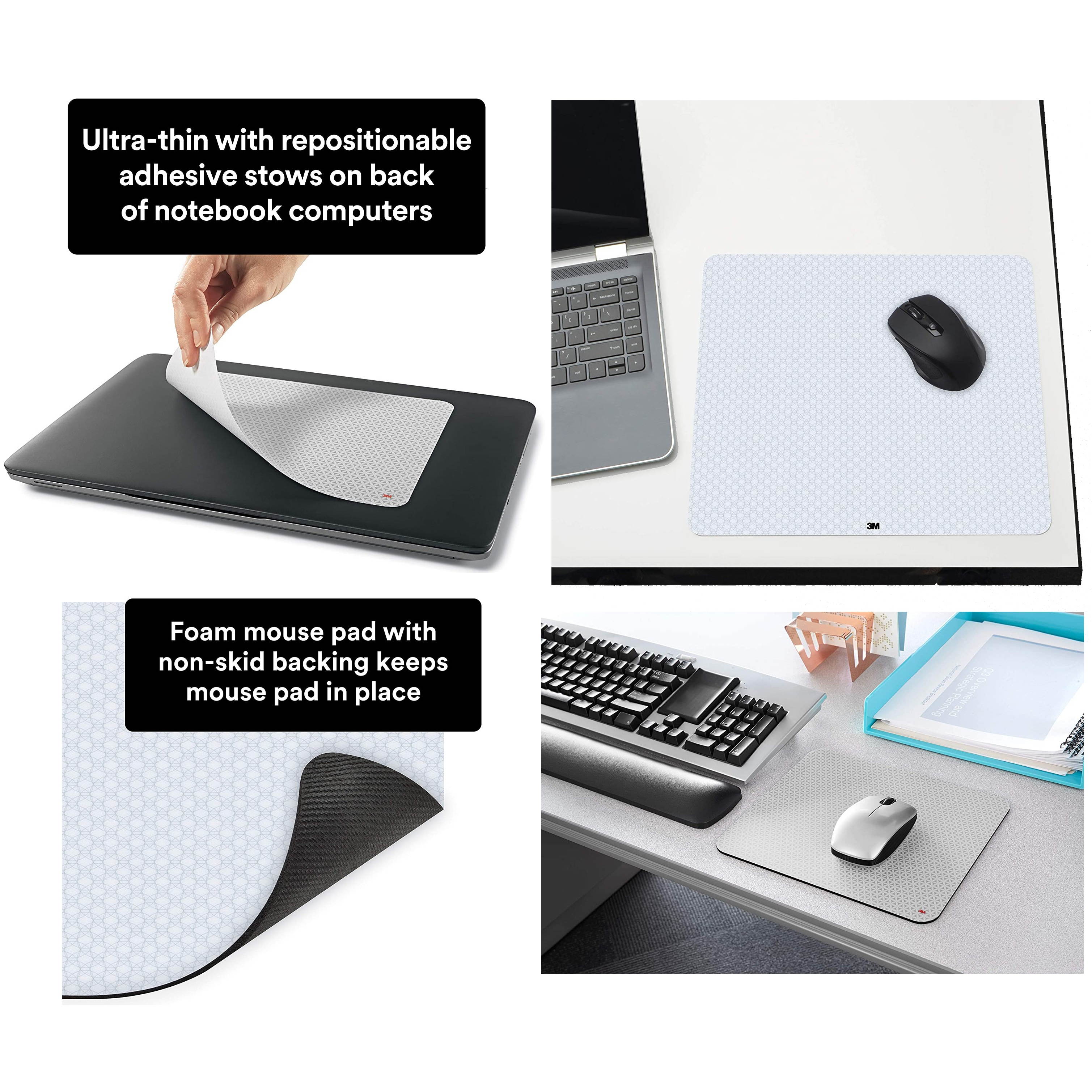 3M MOBILE INTERACTIVE SOLUTION MP114-BSD1 3M(TM) PRECISE(TM) MOUSE PAD WITH NON-SKID BACKING, BATTERY SAVING DESIGN-BI