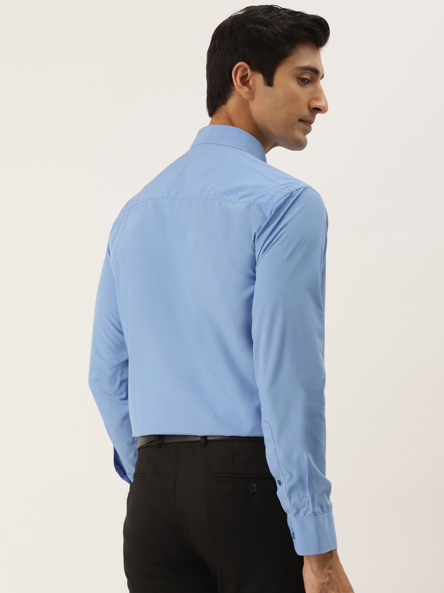 English Navy Blue Slim Fit Shirt
