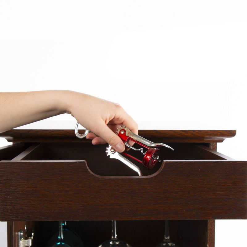 Herrin Locking Bar Cabinet Chestnut - Atlantic