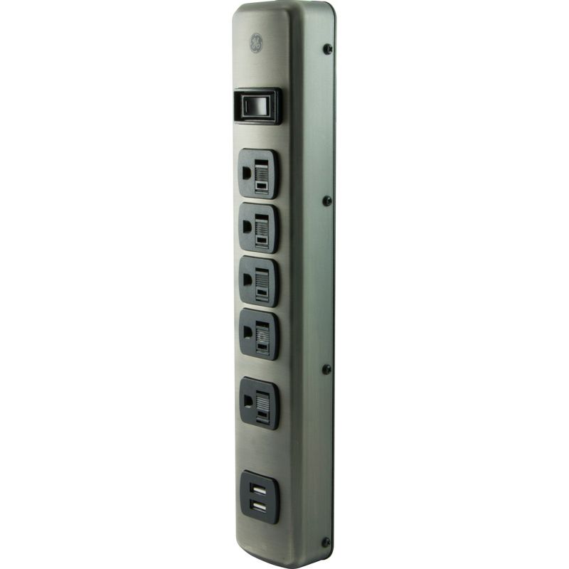 Monoprice 2 Outlet Surge Protector Wall Tap with 2 USB Charging Ports 3.4A, 450 Joules, White