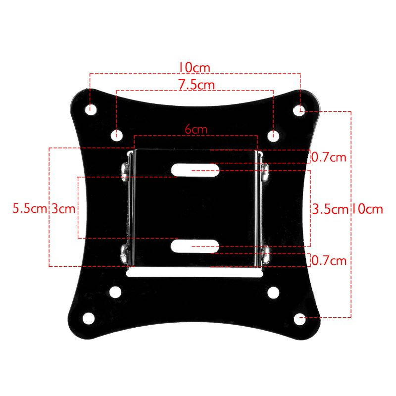 Metal TV Wall Mount Bracket Tilt Vertical 15 Degree VESA 75mm 100mm