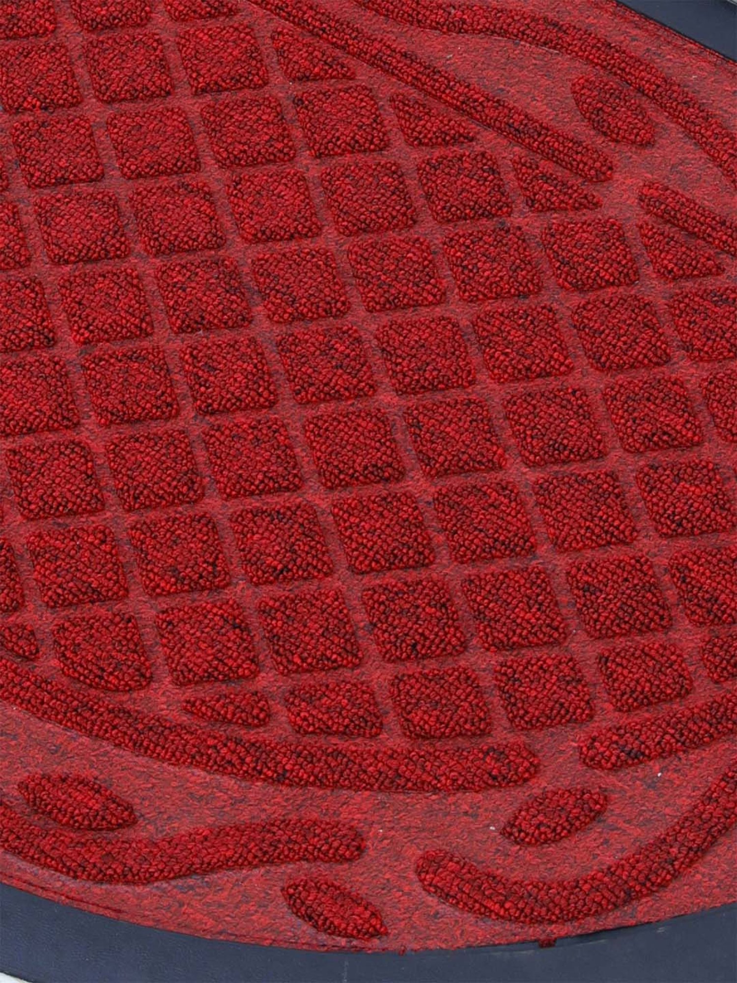 Ariana Red Microfibre Single Happy Feet Outdoor Door Mat - Set of 1