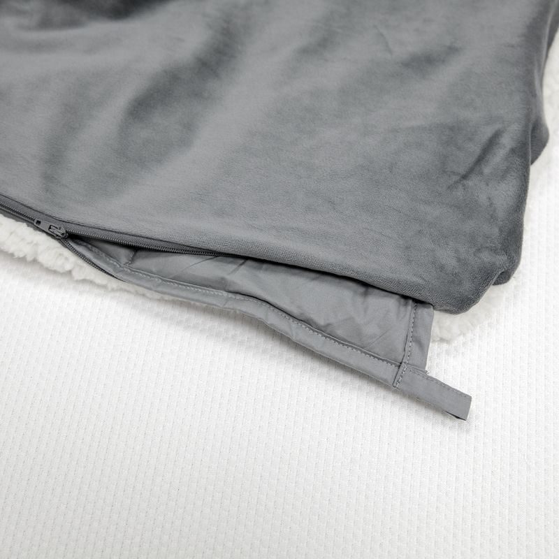 SensorPEDIC 15lb. Serenity Weighted Blanket with Removable Cover with Sherpa and Plush Fabrics