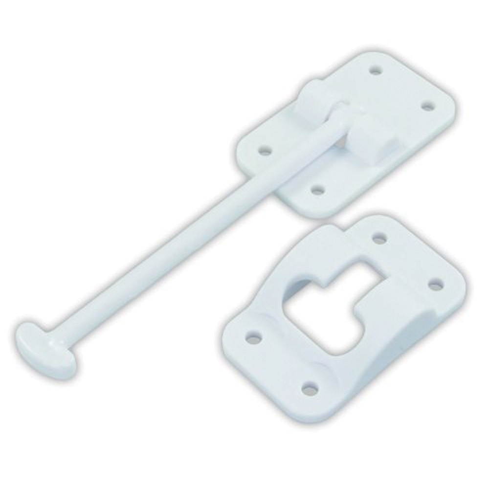 JR PRODUCTS 10444 JR Products 10444 Plastic T-Style Door Holder - Polar White, 6"