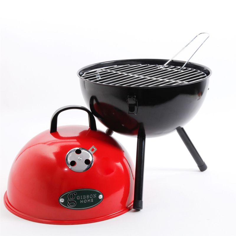Gibson Kingston 2 Piece BBQ Grill Set in Black and Red