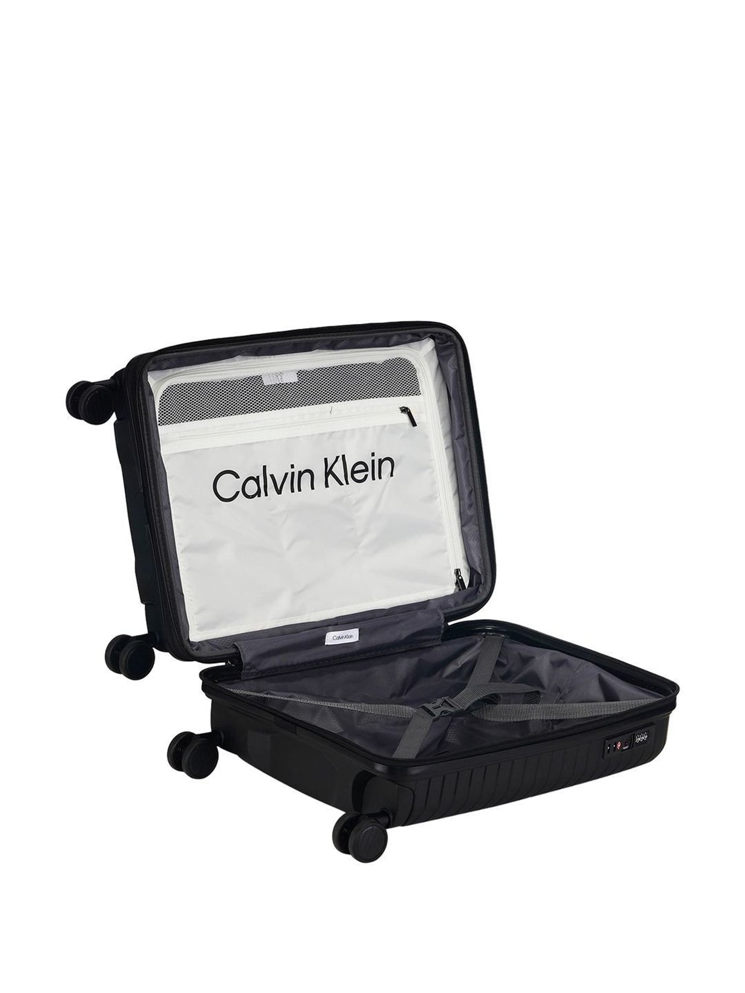 CALVIN KLEIN SUSTAIN 2.0 Black 8 wheels Small Hard Cabin Trolley Bag