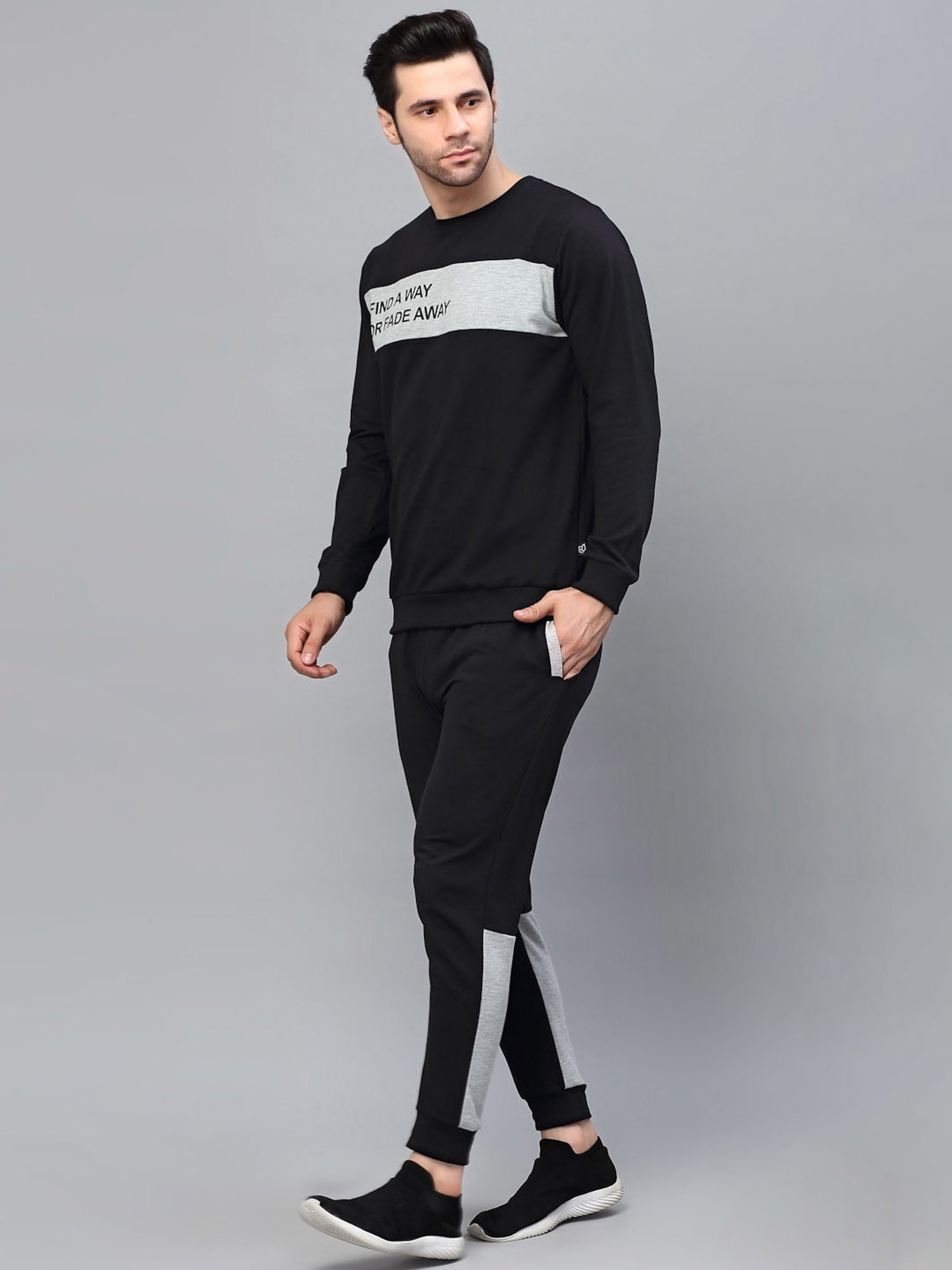 Rigo Black Regular Fit Tracksuit