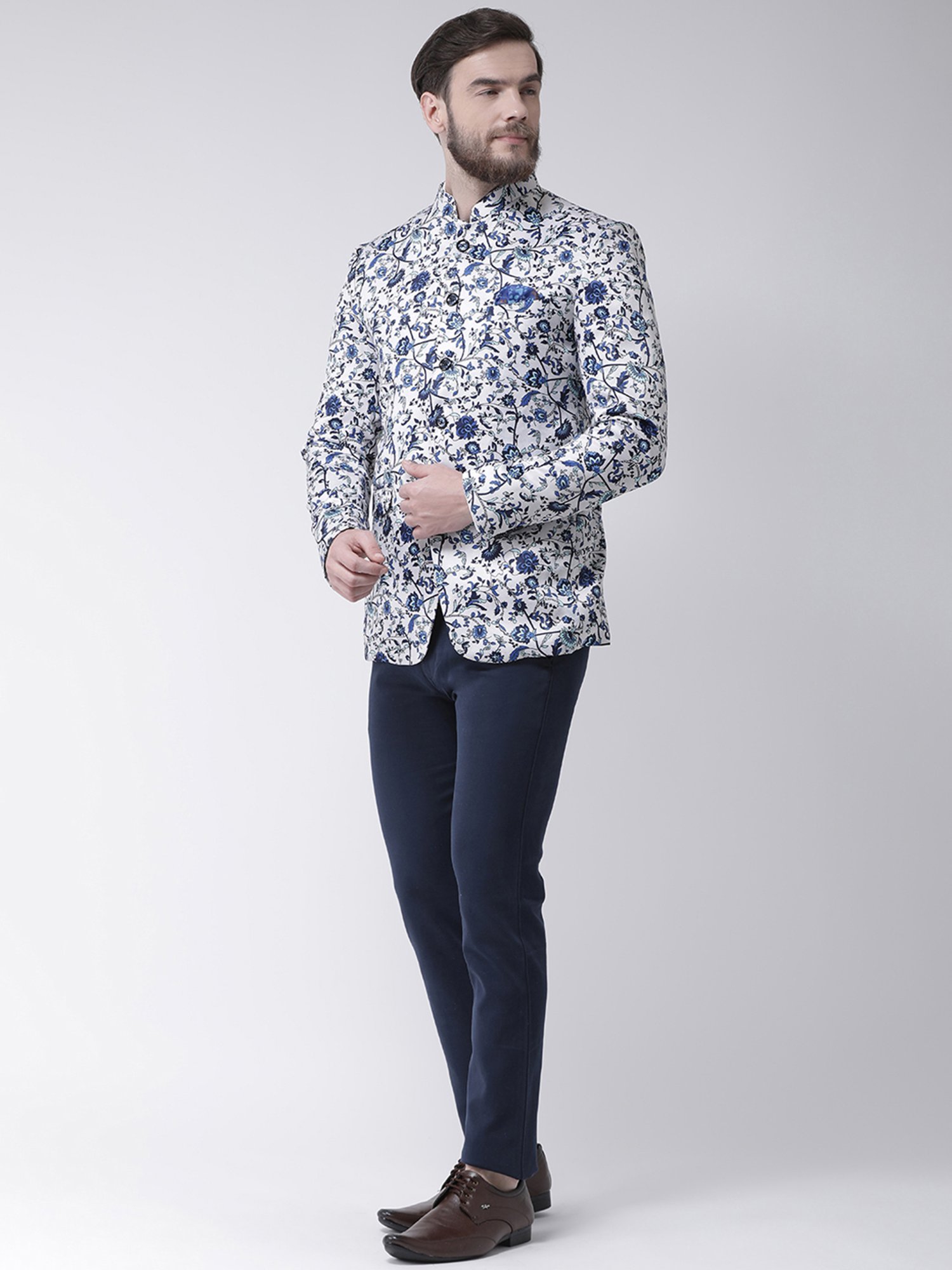 Hangup Plus Multicolor Regular Fit Printed Blazer