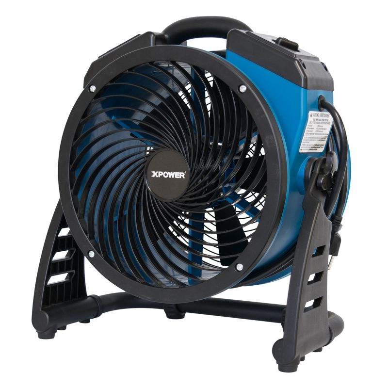 XPOWER P-21AR Industrial 69 Watt 1100 CFM 360 Degree Rotation Axial Fan, Blue