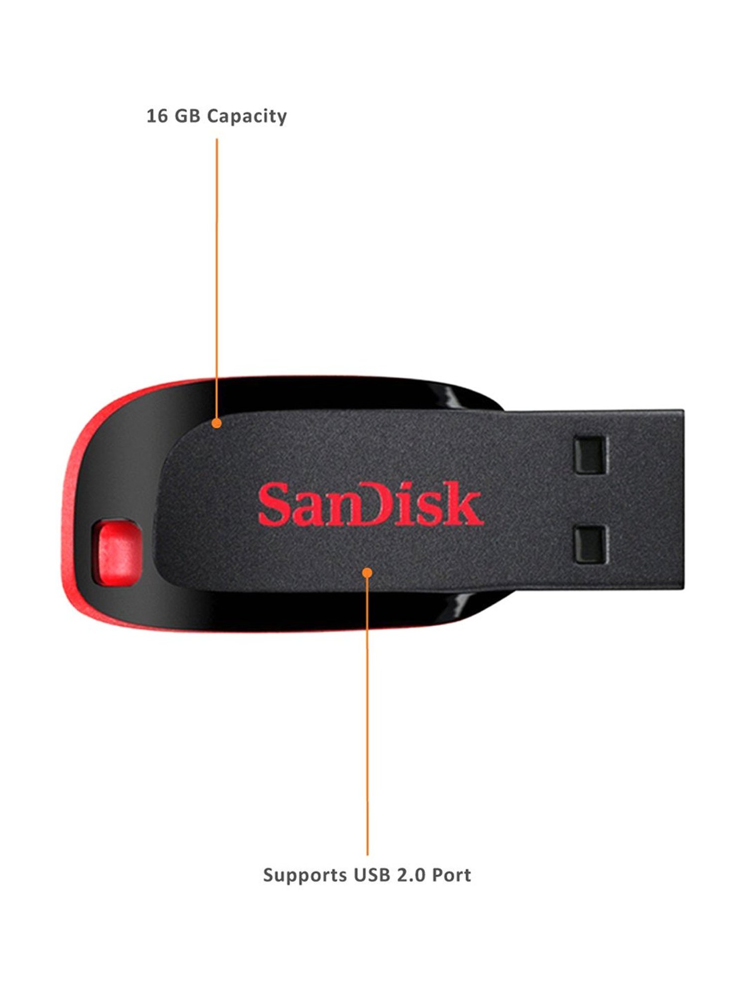 SANDISK  SDCZ50-016G-B35 16 GB Pen Drive Black
