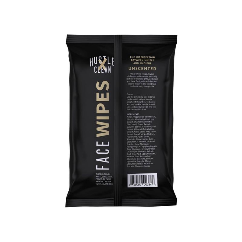 Hustle Clean Face Wipes - 25ct
