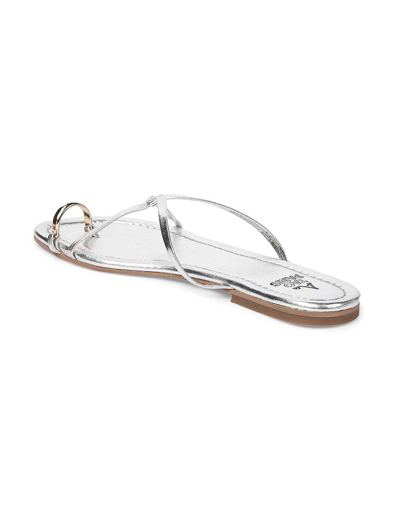 Tao Paris Women's Rihana Silver Toe Ring Sandals