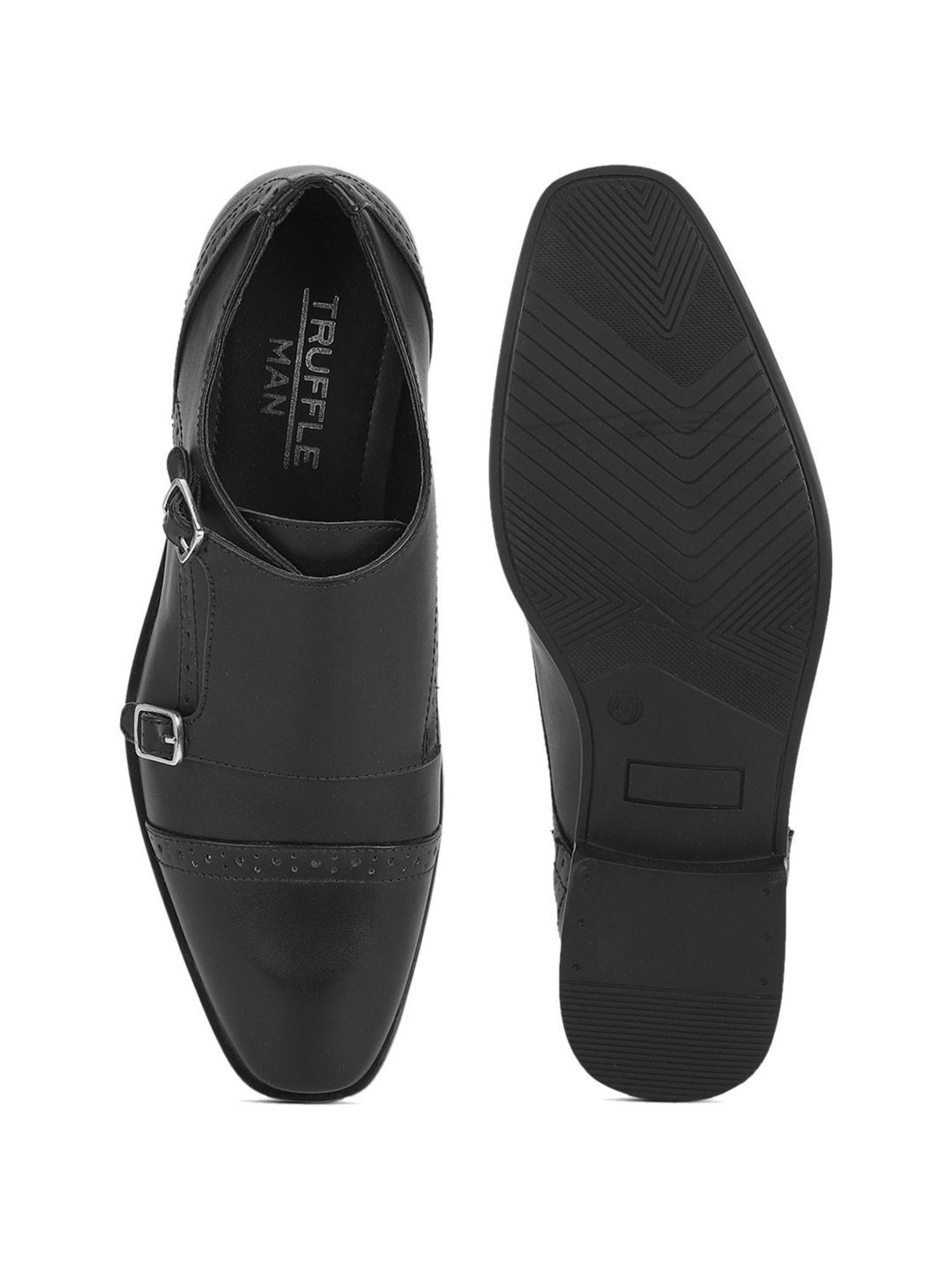 Truffle Collection Men's Black Monk Shoes