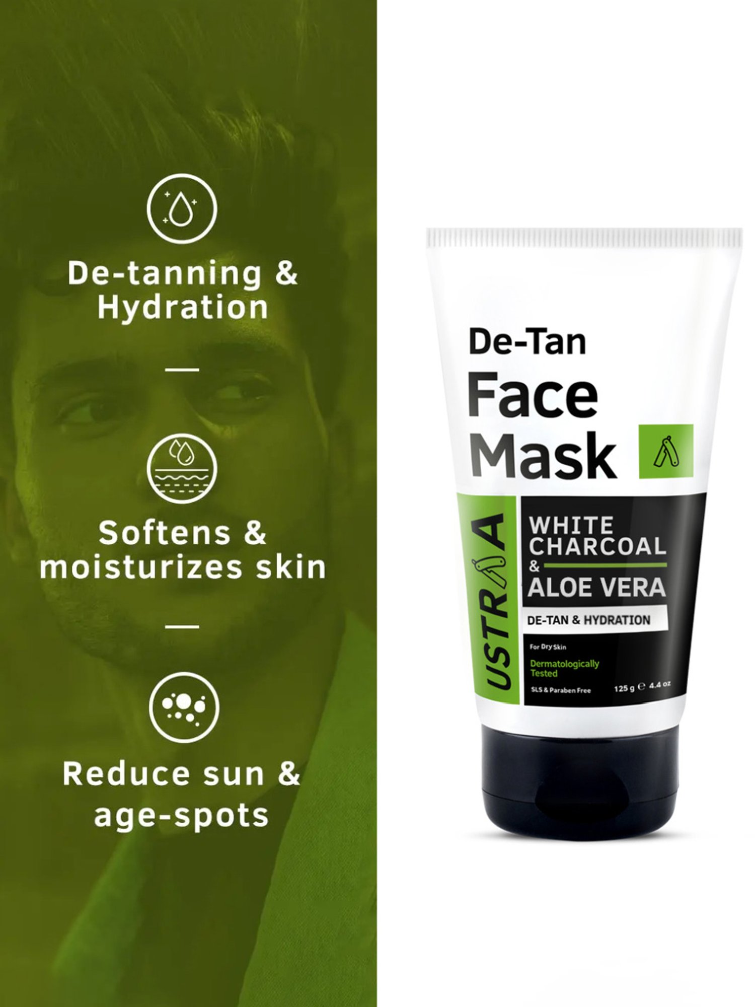 Ustraa Germ Free Body Lotion & Dry Skin De-Tan Face Mask Combo