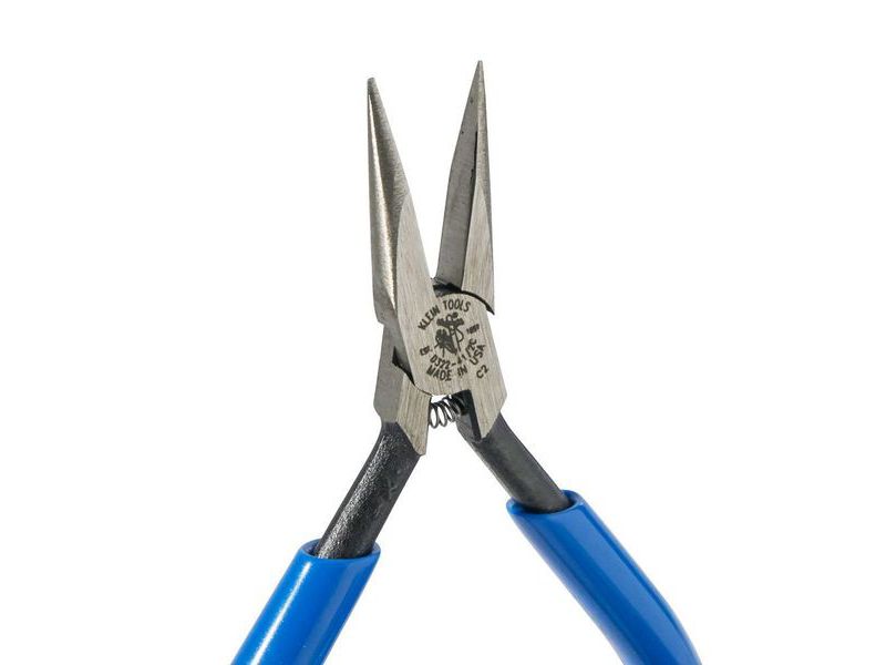KLEIN TOOLS D322-41/2C Electronics Pliers, Slim Long-Nose, Spring-Loaded