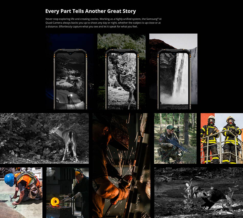 DOOGEE S96 Pro 8GB + 128GB Smartphone with Night Vision Camera Helio G90 Phones 4G Dual SIM 48MP+20MP+16MP Camera Android 10 6350mAh Battery IP68/IP69K Waterproof GPS/NFC