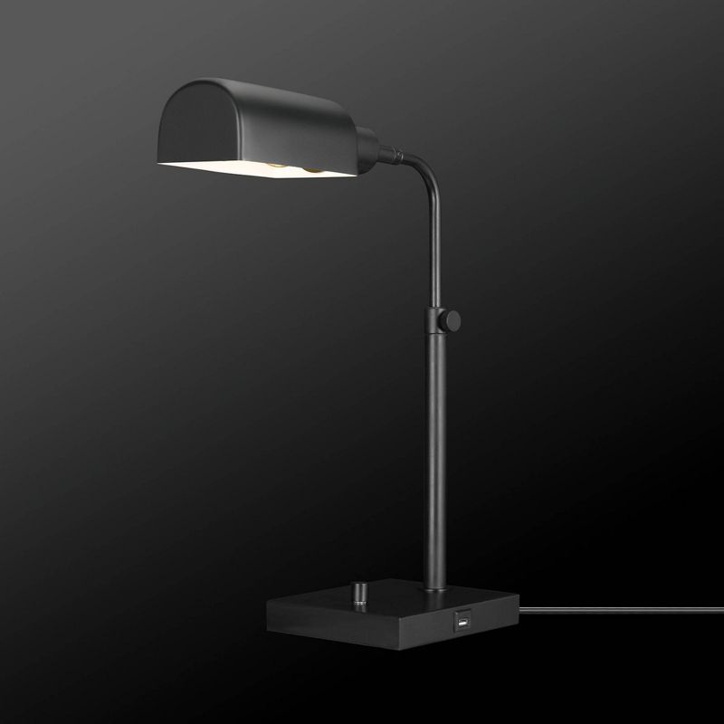 18" Adjustable Height Lucca Table Lamp Matte Black - Globe Electric