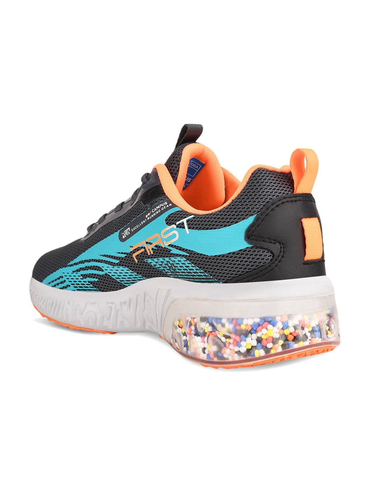 Campus Kids FIRST-CHILD Grey & Orange Running Shoes