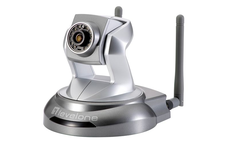 LevelOne 5-MP WCS-6050 Wireless N 150Mbps P/T IP Camera (Day/Night/Indoor) - CMOS 2560x1920 HD Res, 2-way Audio, 12 LEDs, SD/SDHC Slot