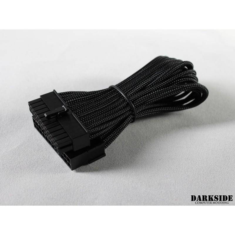Darkside 24-Pin ITX 7" (20cm) HSL Single Braid Extension Cable - Jet Black (DS-0633)
