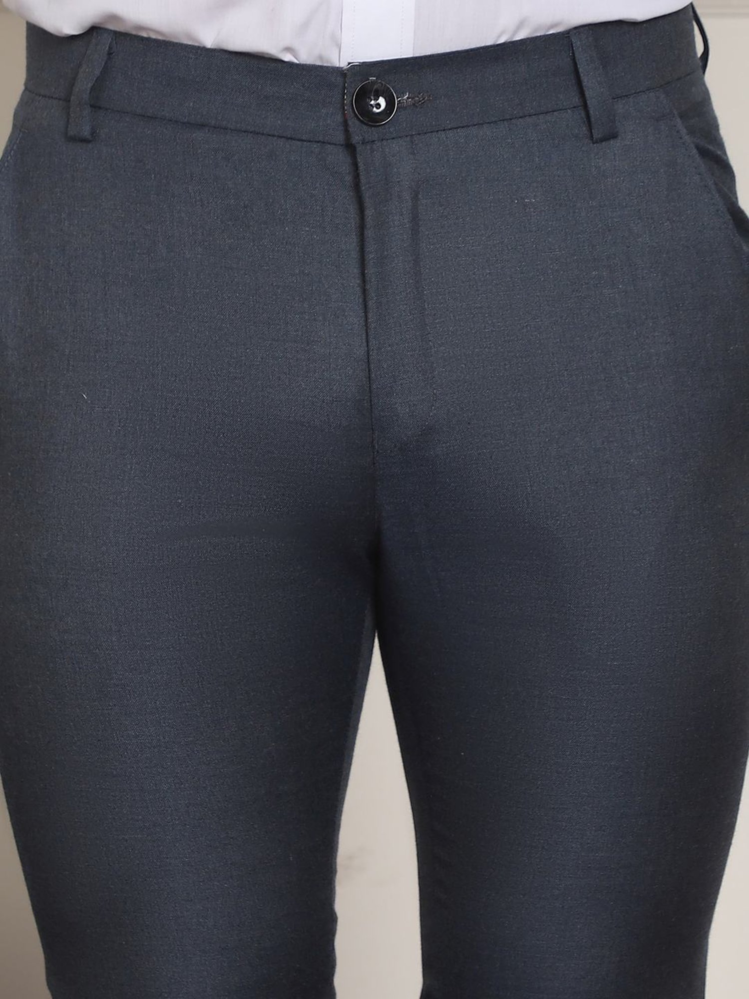 Jainish Charcoal Tapered Fit Trousers