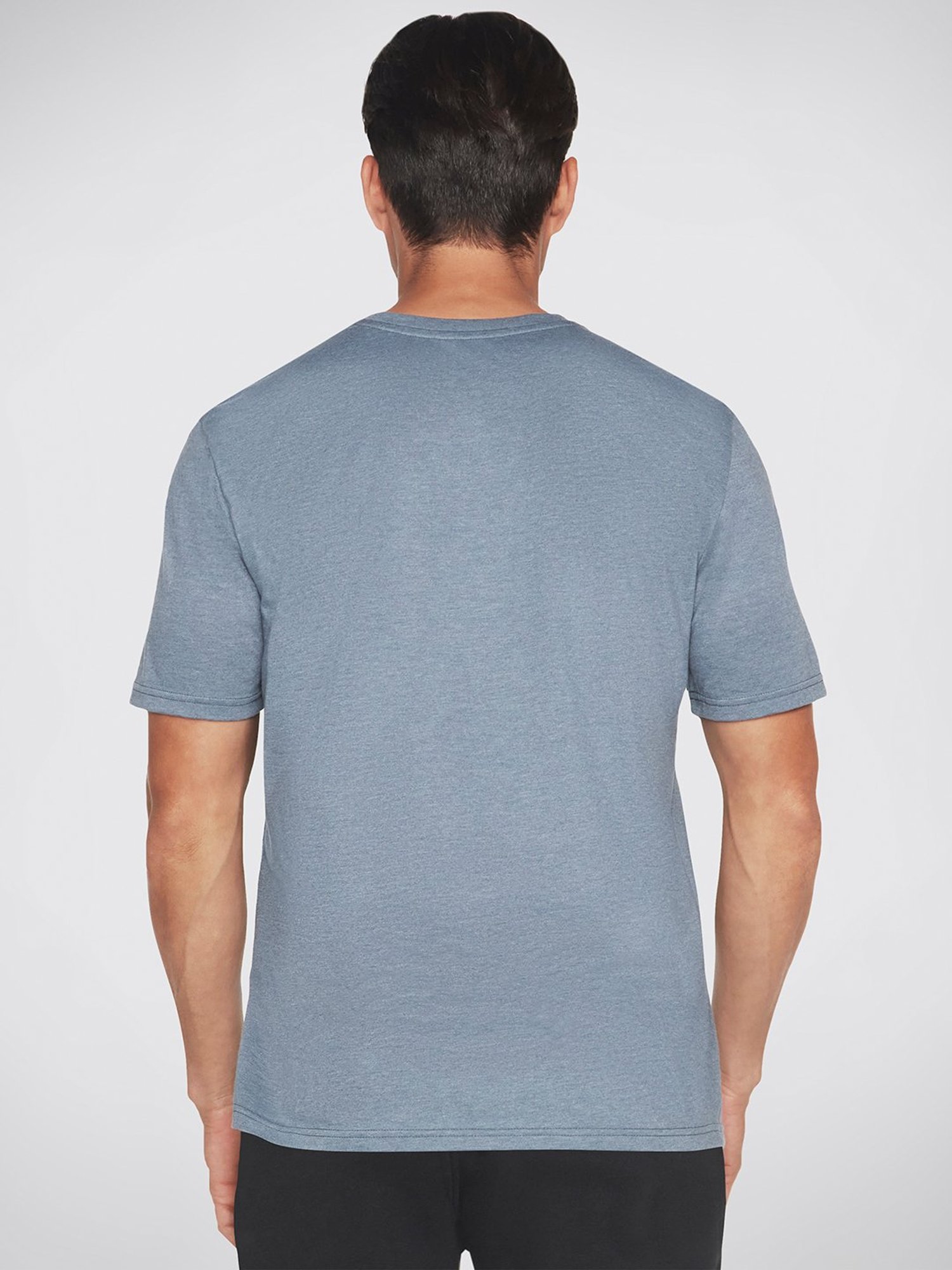 Skechers Blue Relaxed Fit Printed Crew T-Shirt