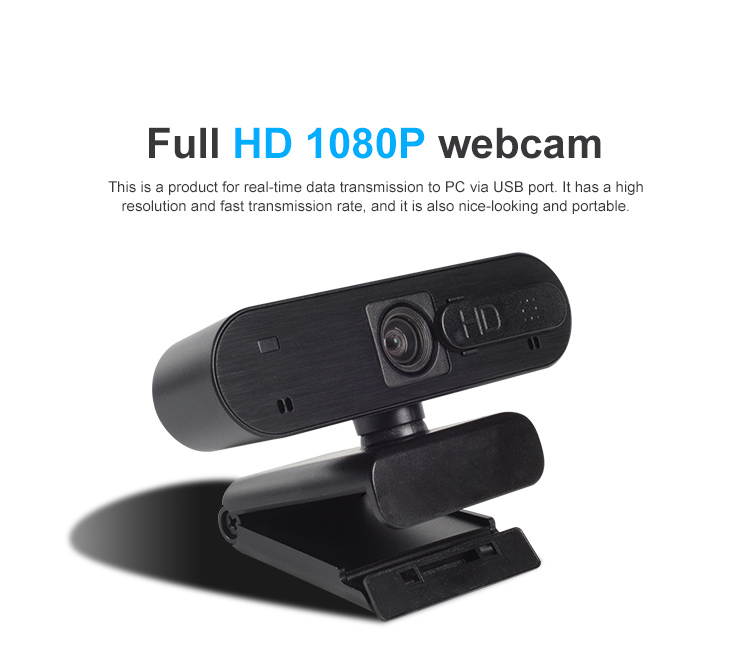 ESTONE H703 USB Webcam 1080P HD 180&deg;Rotatable PC Camera Video Web Cam with Mic Auto Focus Clip on Stand Design for Desktop Laptop Network PC Skype Video Conference Video Conference