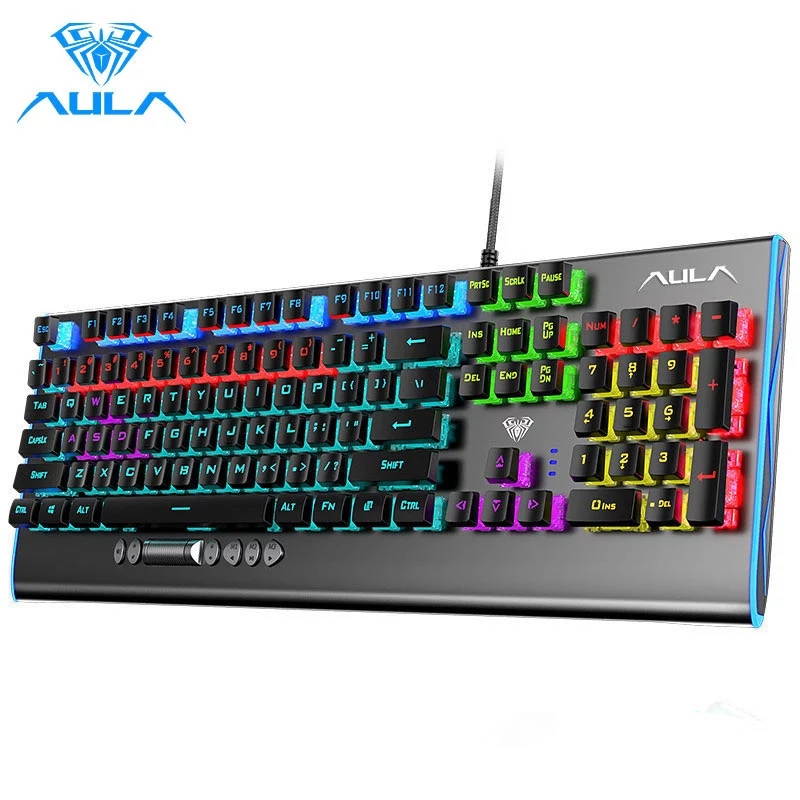 AULA F2099 Gamer Mechanical Keyboard Blue Brown Switch Mix Backlit Wired Gaming Keyboard Anti-ghosting for Game Tablet Desktop