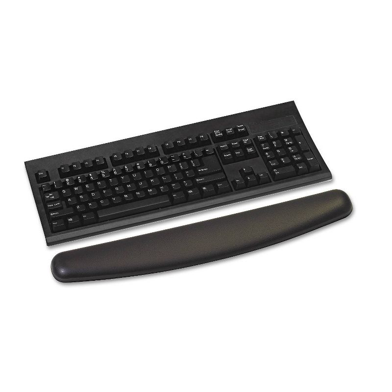 3M Antimicrobial Gel Wrist Rest, Curved - Black