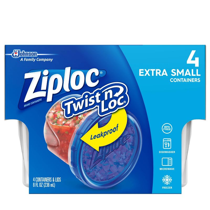 Ziploc Twist 'N Loc Container - 8oz