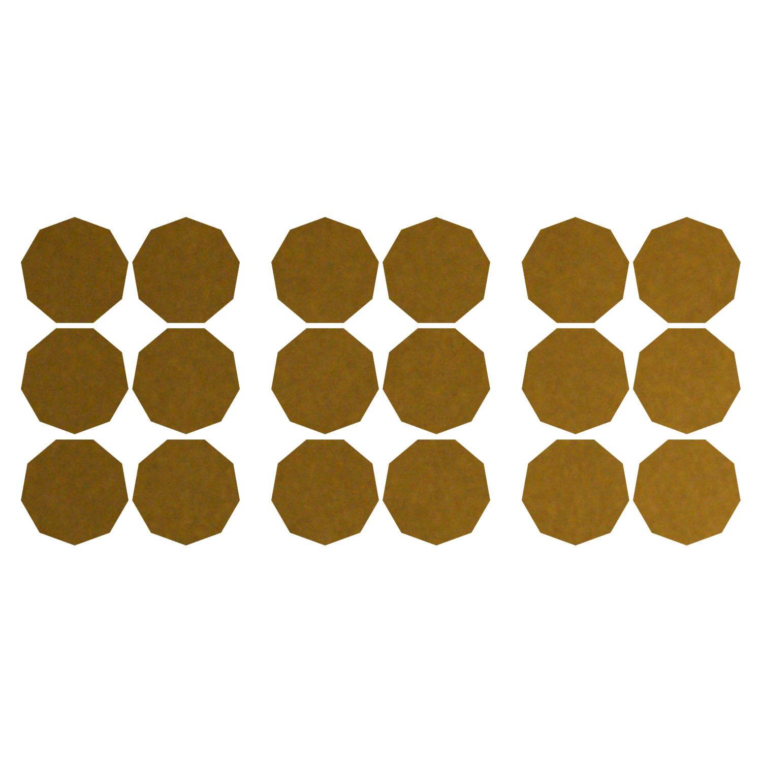 LiteMark 2 Inch Blue Nonagon Decals - Pack of 80