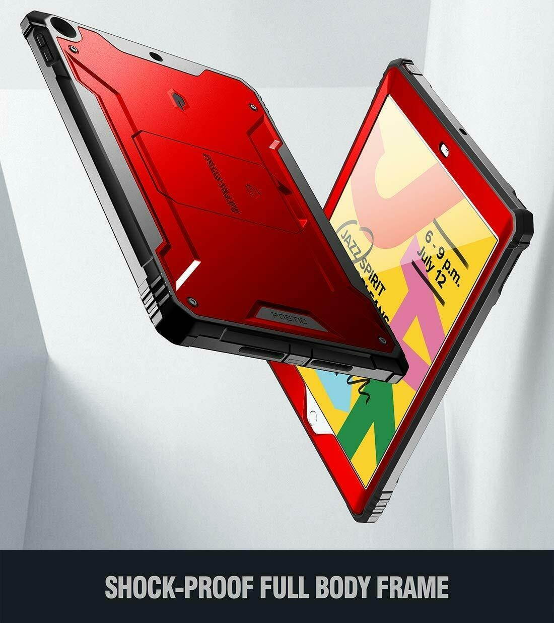 Poetic For iPad 10.2 (2020/2019) Tablet Case,Full Coverage w/stand Cover Red