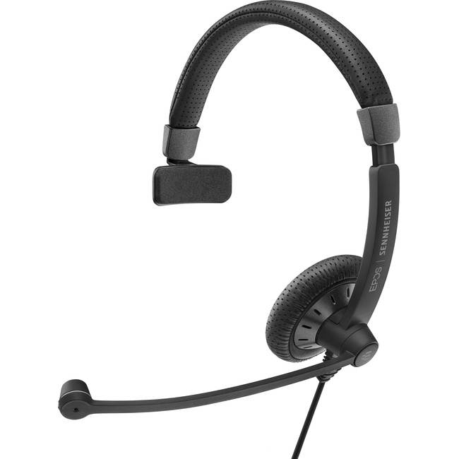 Epos SC 45 USB MS (1000634) - Single-Sided Business Headset | For Skype for Business, Mobile Phone, Tablet, Softphone, and PC | HD Sound & Noise-Cancelling Microphone (Black)