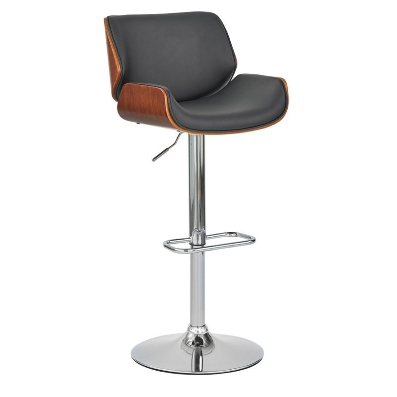Exton Adjustable Height Stool Black/Walnut - Buylateral