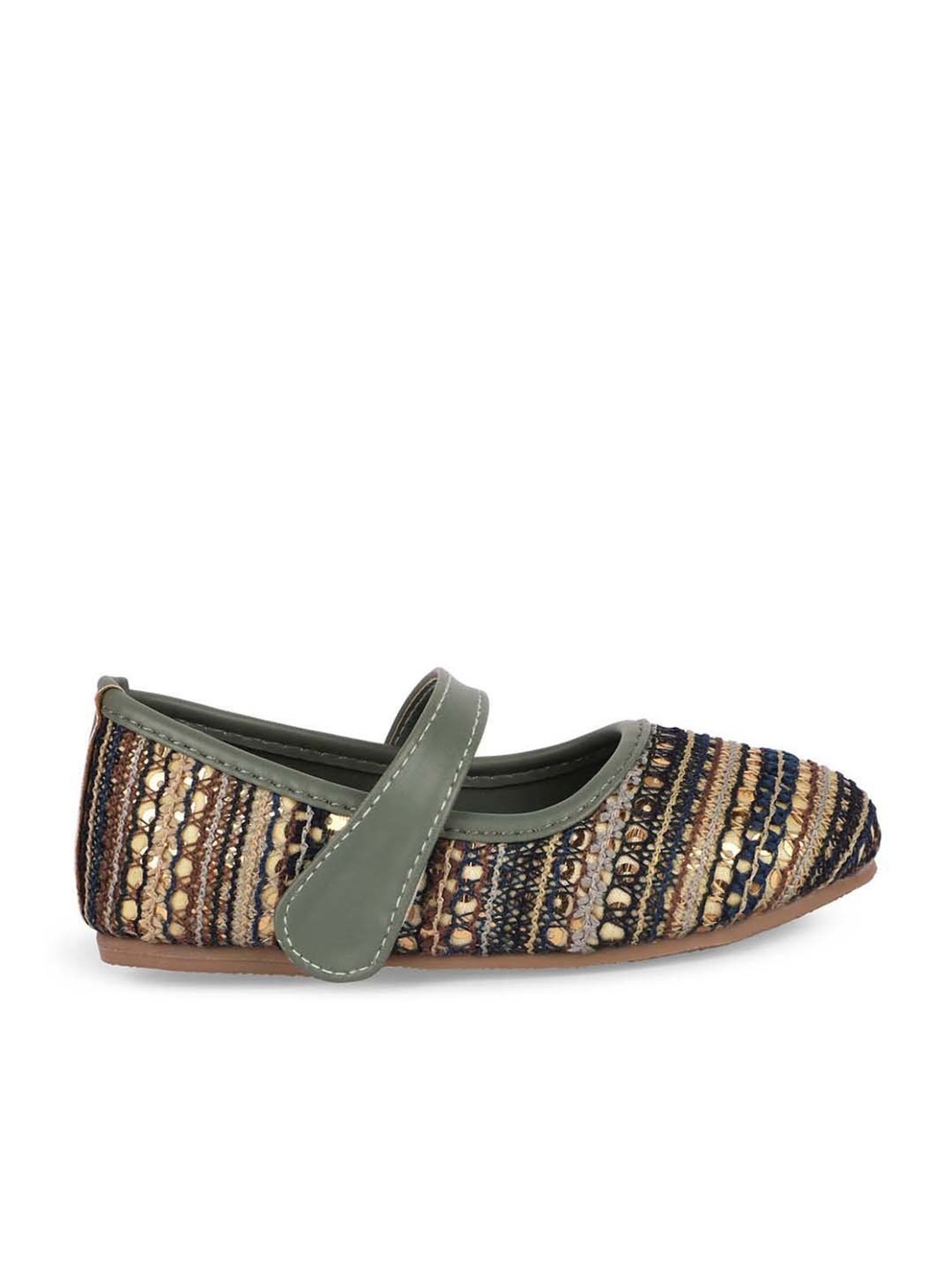 Minesole Kids Green Mary Jane Shoes