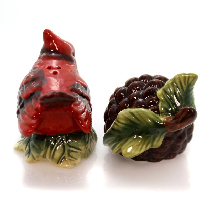Tabletop 2.75" Evergreen Holly Salt & Pepper Winter Christmas Cosmos Gifts Corp.  -  Salt And Pepper Shaker Sets