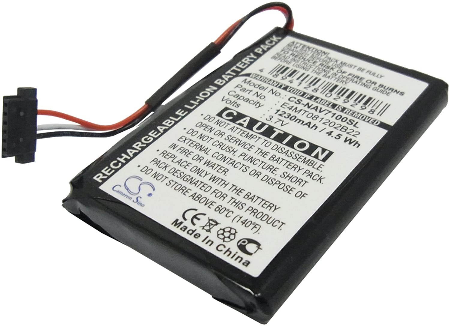Replacement GPS Navigation Battery Part No.541380530002 for Navigon Triansonic PNA 7000,Triansonic PNA 7000T,Triansonic PNA 7100,1230mAh lipo