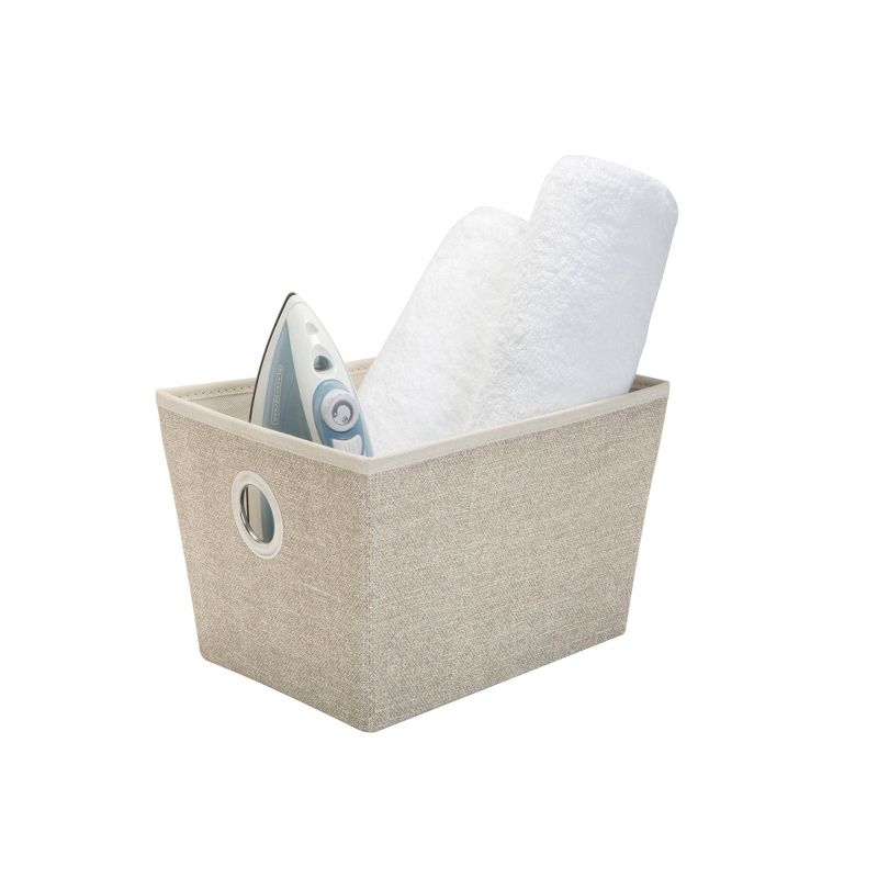 Simplify Medium Grommet Storage Bin Faux Jute