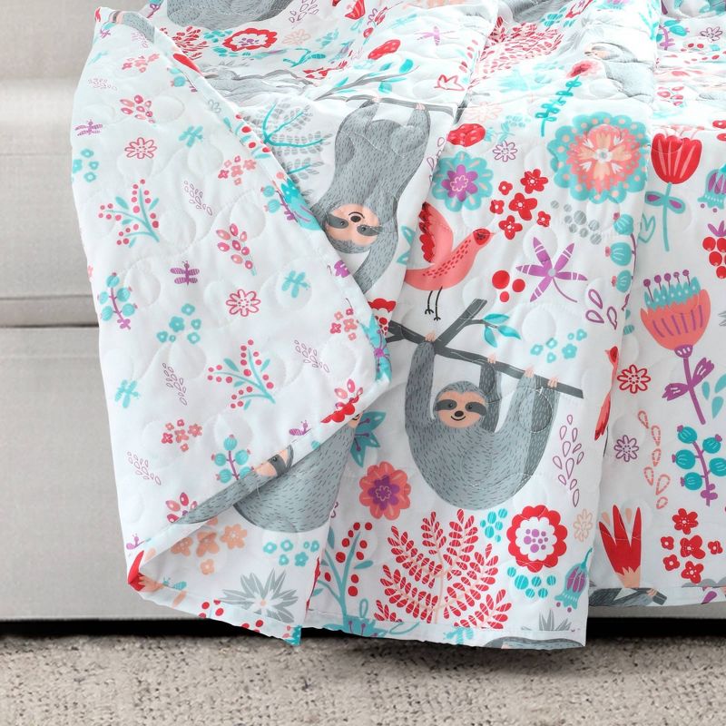 50"x60" Hygge Sloth Throw Blanket White - Lush Décor