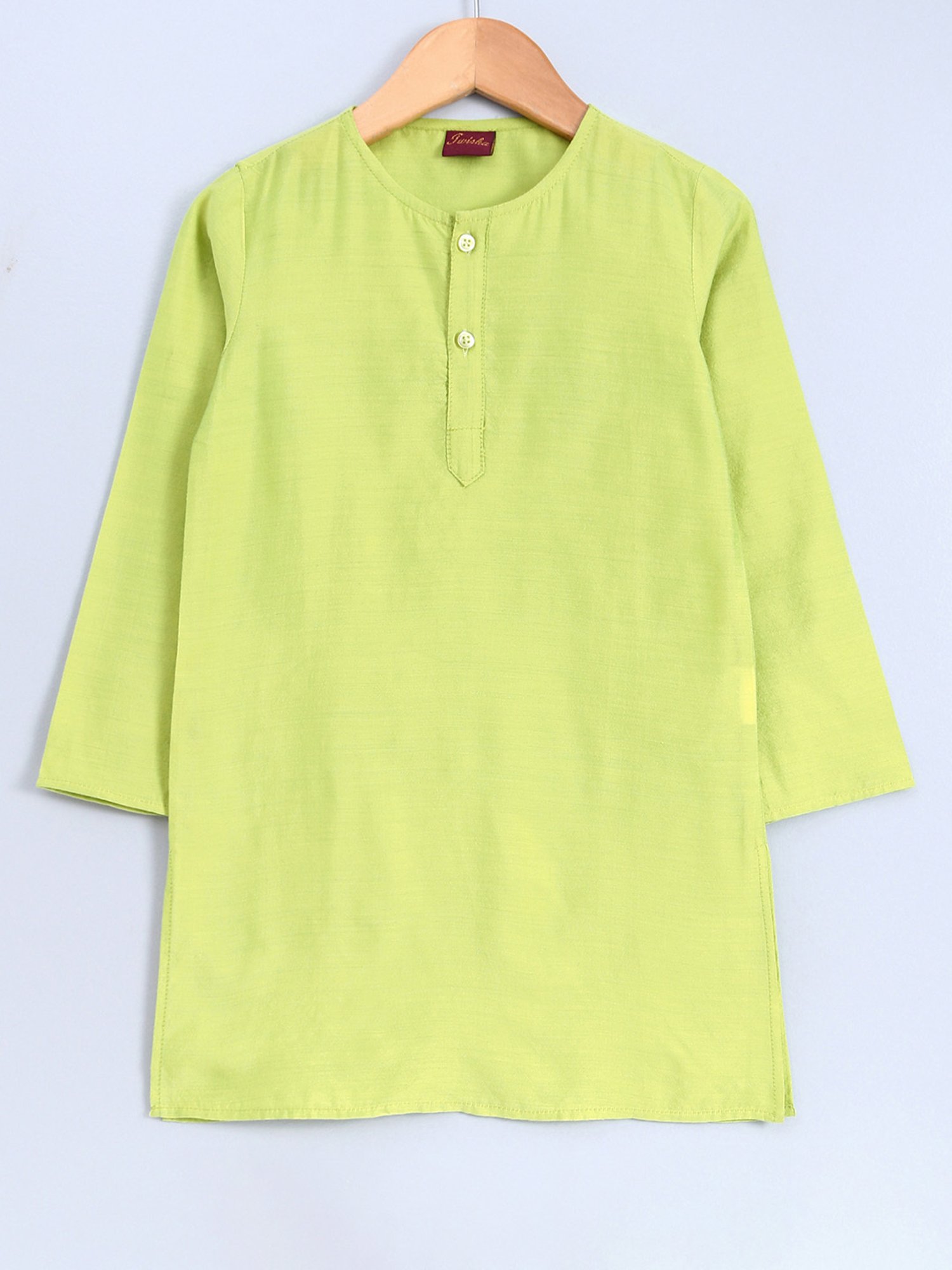 TWISHA Kids Lime Green & White Floral Print Full Sleeves Kurta , Pyjamas with Jacket