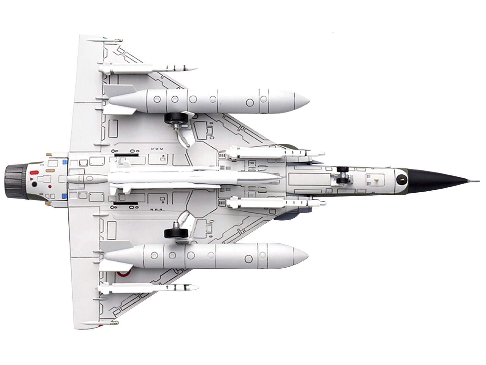 Dassault Mirage 2000N Fighter Plane Camouflage "French Air Force - Armee de l&rsquo;Air" with Missile Accessories "Wing" Series 1/72 Diecast Model by Panzerkampf