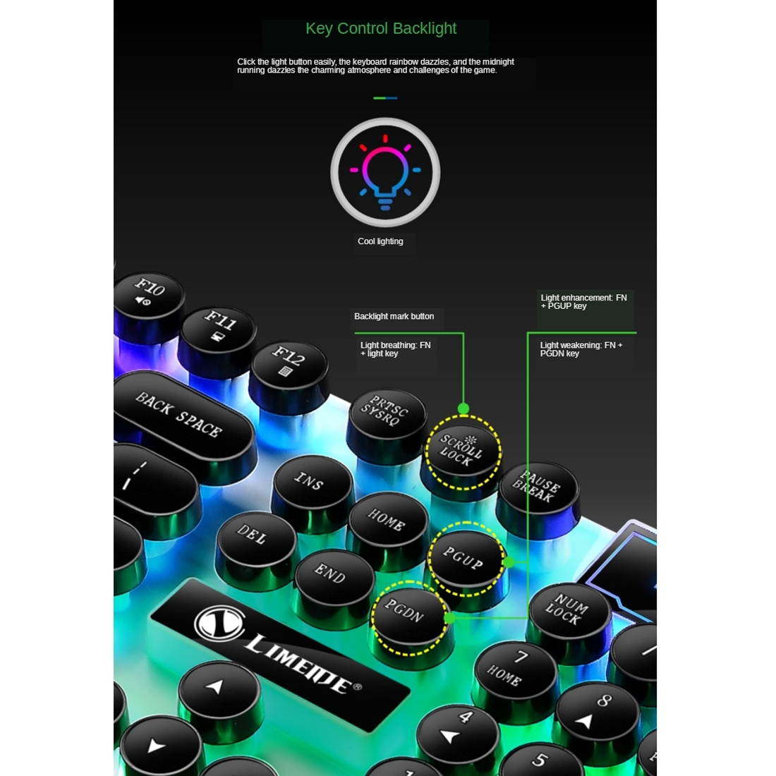 Mini i10 2.4G Air Mouse Wireless Keyboard with Touchpad Black