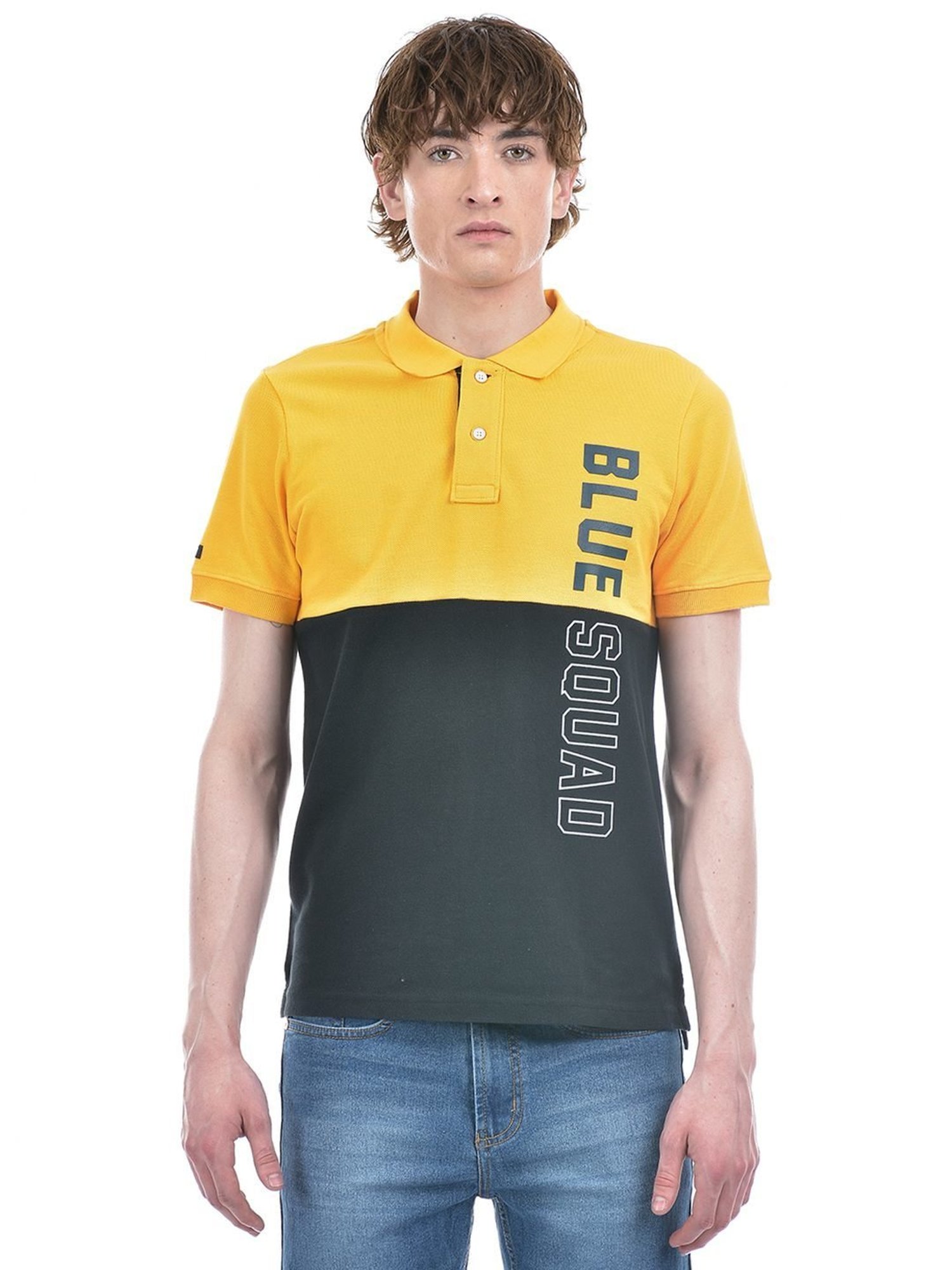 Numero Uno Multicolored Cotton Regular Fit Colour Block Polo T-Shirt