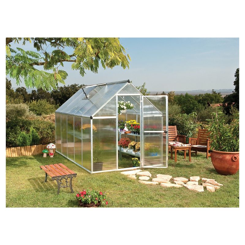 6'X10' Mythos Greenhouse - Silver - Palram