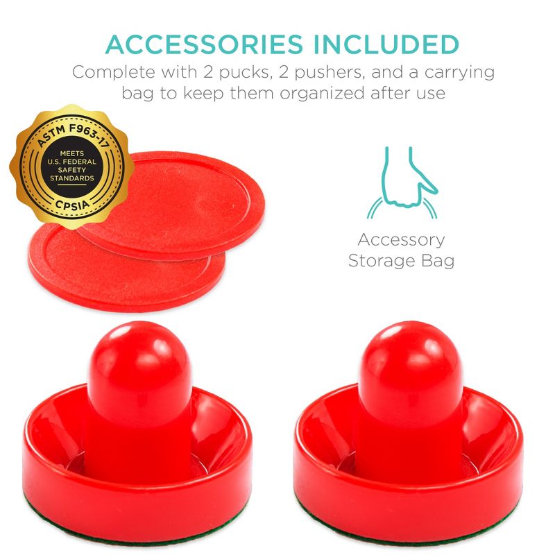 Best Choice Products 58in Mid-Size Air Hockey Table for Game Room w/ 2 Pucks, 2 Pushers, LED Score Board, 12V Motor