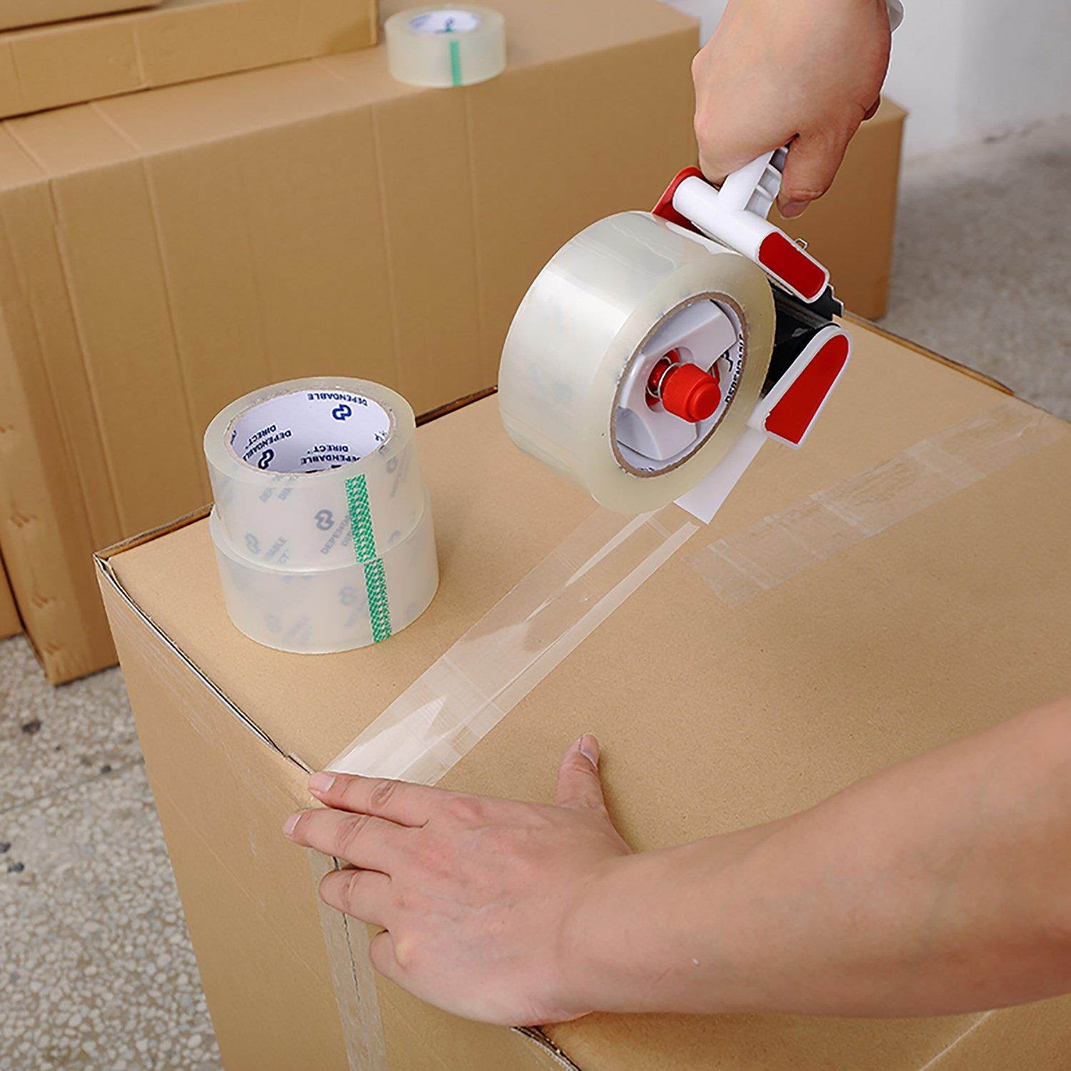 Industrial Grade Clear Packing Tape (6 Rolls) - 110 Yards per Roll - 2" Wide x 2 mil Thick, Acrylic Adhesive Heavy Duty Tape for Box Office Moving Packaging Shipping