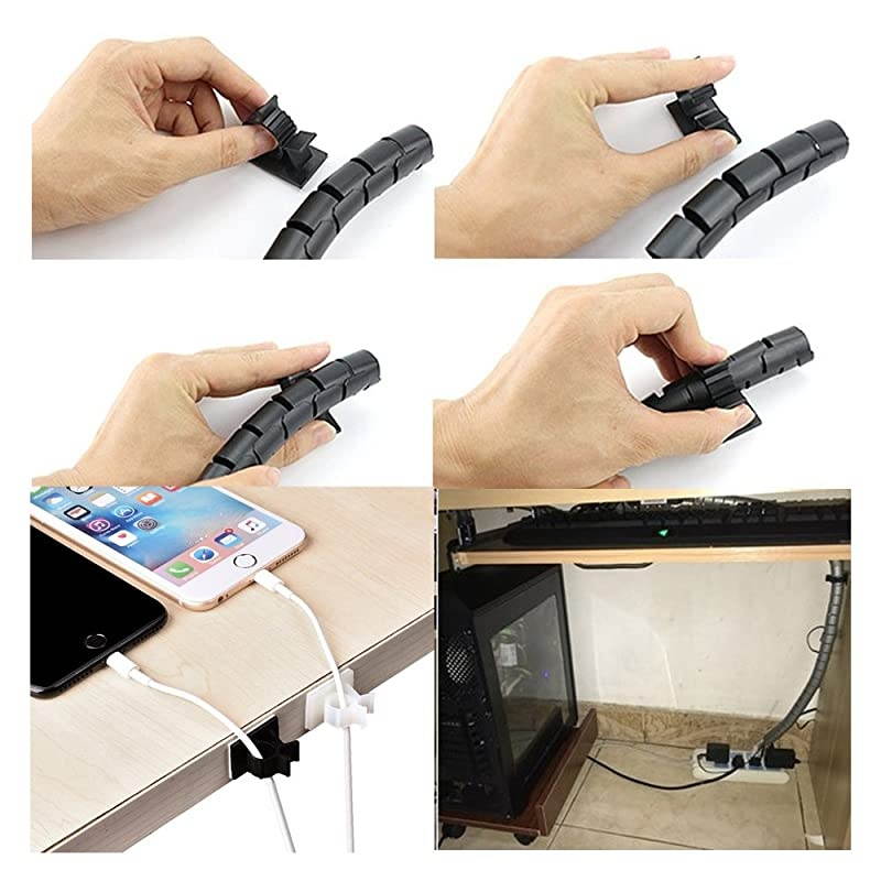 100Pcs 3 Sizes Adjustable Multipurpose SelfAdhesive Cable Clips Wire Clamps Cord Holders Cable Organizers for Cord Management