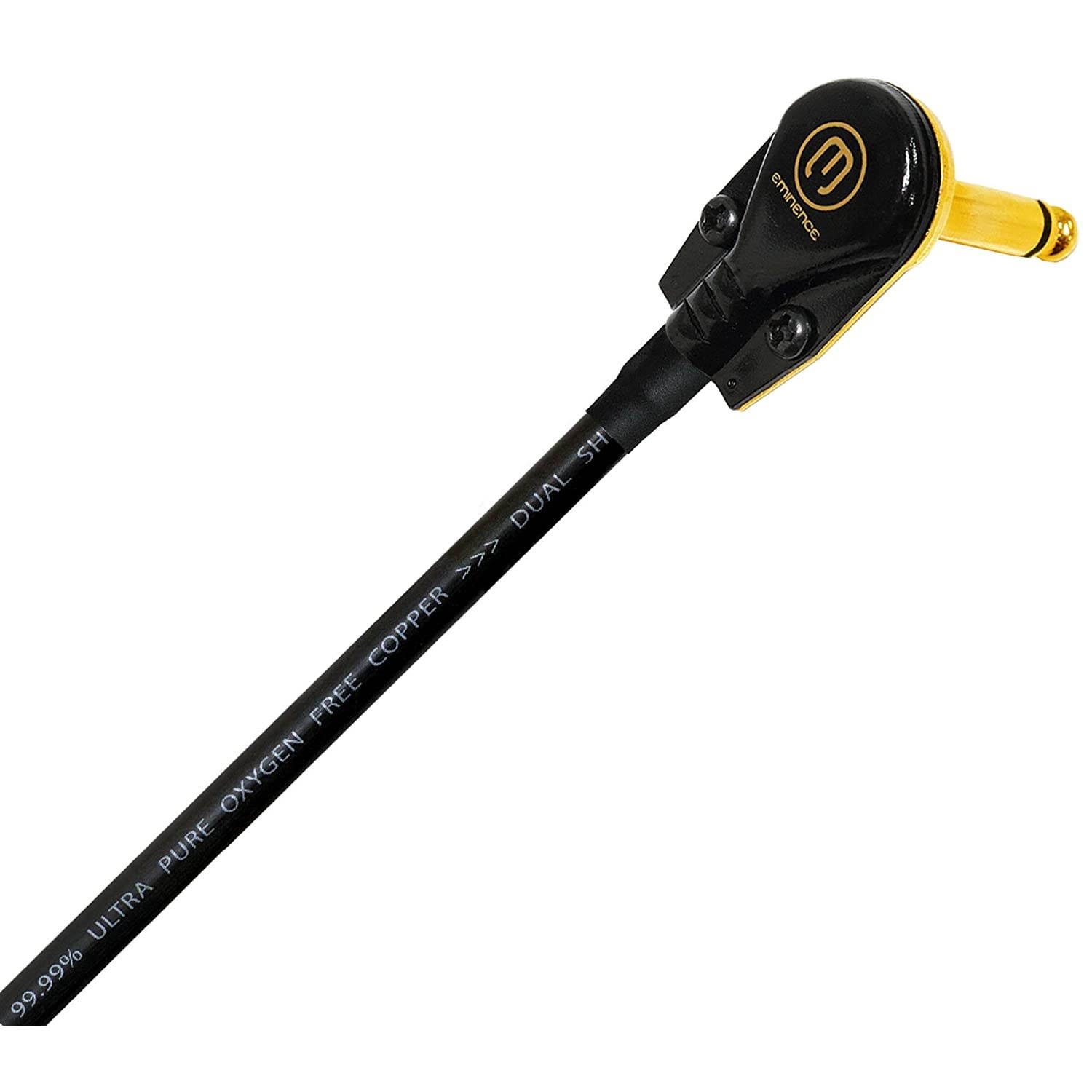 6 Units - 5 Foot - Audioblast - HQ-1 - Ultra Flexible - Dual Shielded (100%) - Instrument Effects Pedal Patch Cable w/Low-Profile, R/A Gold Pancake TS (6.35mm) Plugs & Dual Staggered Boots