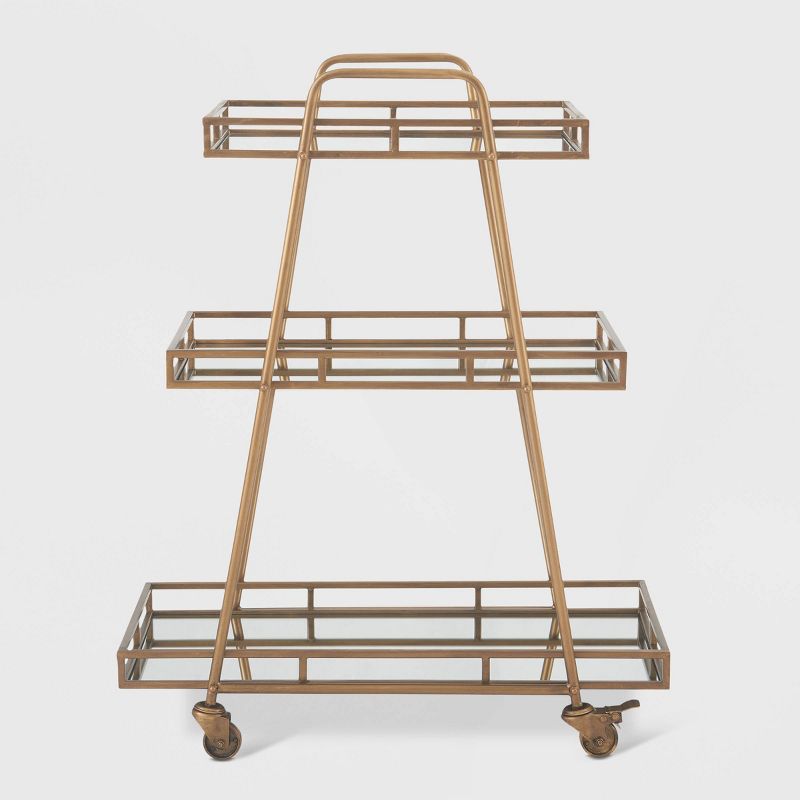 Addison Bar Cart Antique Gold - Adore Decor