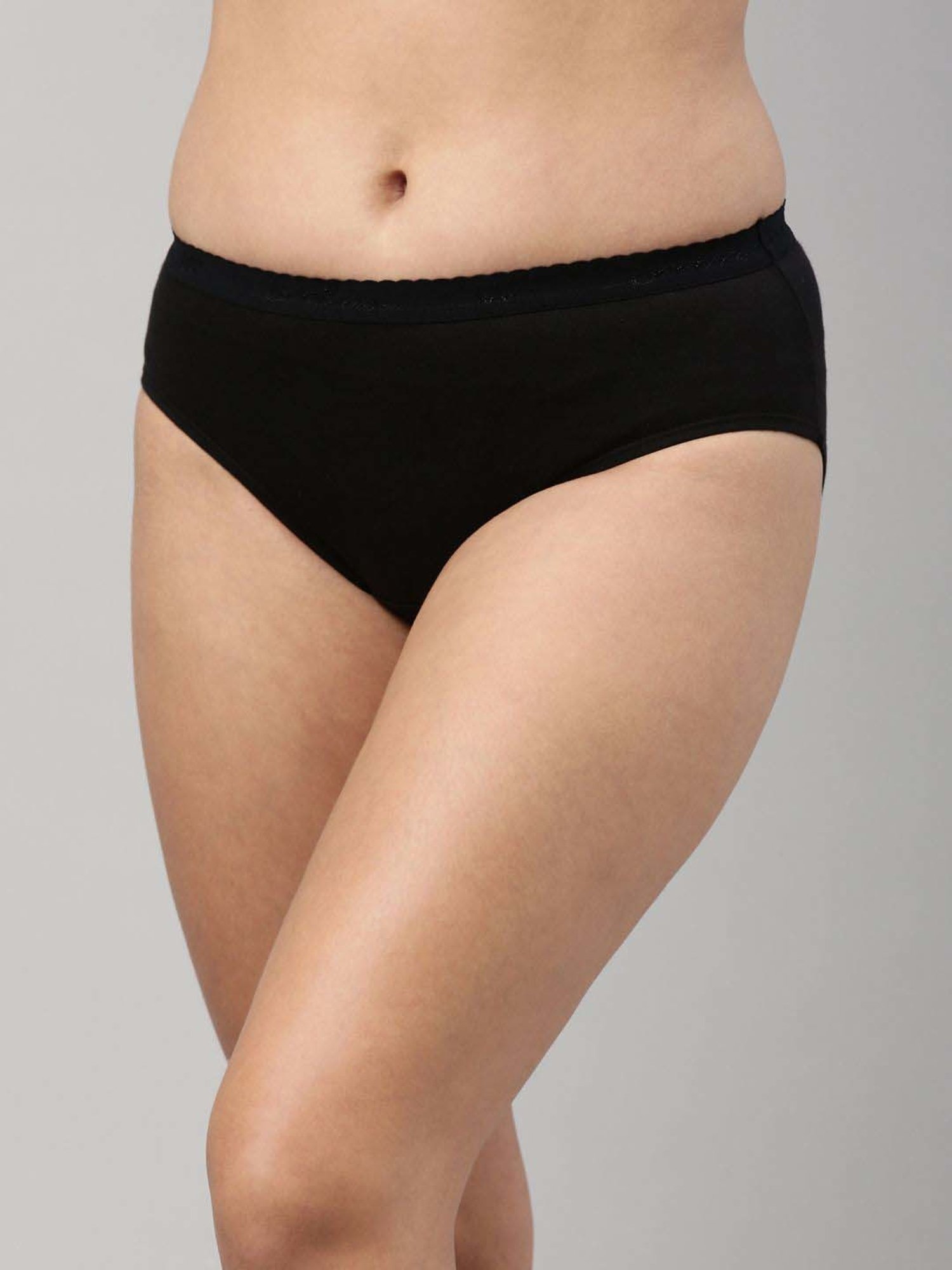 FEELINGS Blue & Pink Cotton Plain Hipster Panties - Pack of 3